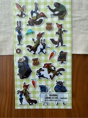 Daiso Zootopia Character Sticker Sheet from Japan